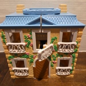 Charming Blue and Yellow Dollhouse